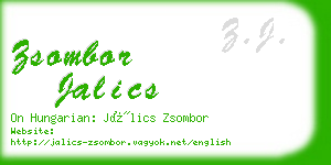 zsombor jalics business card